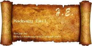 Hadnagy Emil névjegykártya